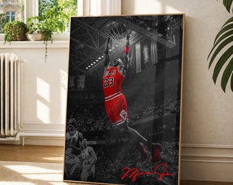 マイケル・ジョーダンのポスター、バスケットボールのウォールアート、モチベーションを高めるプリント、NBAポスター、スポーツをテーマにしたホームデコレーション