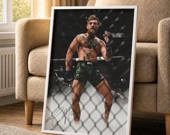 Conor McGregor Poster, UFC-Legende Wandbild, MMA-Kämpfer-Druck, Geschenk für UFC-Fans, Sportdeko