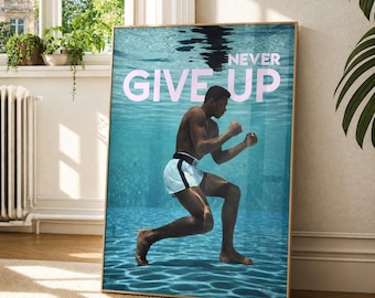 Póster de Muhammad Ali, Impresión de Muhammad Ali, Arte mural de Muhammad Ali, Póster deportivo, Póster de boxeo, Arte mural de boxeo