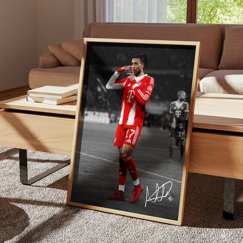 Bayern Munich Signed Poster Set, Harry Kane, Michael Olise, Luis Diaz, Jamal Musiala, Manuel Neuer, Joshua Kimmich, Soccer Fan Gift image 5