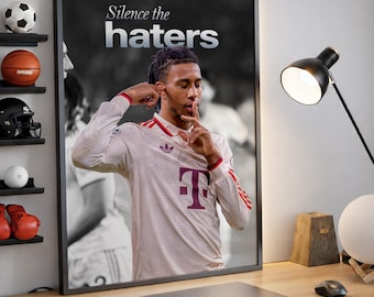 Póster de Michael Olise, arte mural de la estrella del Bayern de Múnich, lámina de fútbol, regalo para aficionados al fútbol, decoración moderna para habitaciones deportivas.