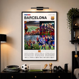 Póster del Barcelona, Arte mural del Barcelona, Decoración del Barcelona, Póster de fútbol, Regalo de fútbol, Lámina deportiva, Barça