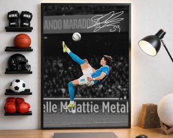 Scott-McTominay-Poster, signiertes McTominay-Poster, Wandbild „SSC Neapel“, Fußball-Kunstdruck, Sportdeko