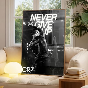 Cristiano Ronaldo Poster, Real Madrid Poster, Soccer Gifts, Sports Poster, Football Poster, Soccer Wall Art, Sports Bedroom Posters