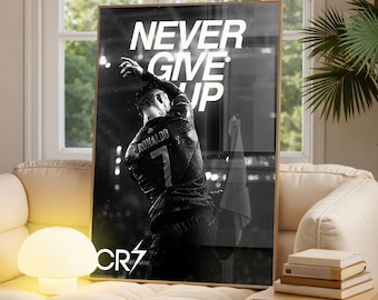 Póster de Cristiano Ronaldo, póster del Real Madrid, regalos de fútbol, póster deportivo, póster de fútbol, arte mural de fútbol, pósteres deportivos para dormitorio