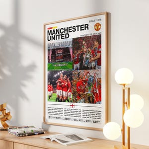 Manchester United Bundle: Manchester United Poster, Old Trafford Poster, Man United Fan Gift, Football Decor, Soccer Art image 2