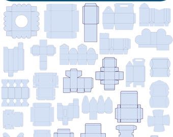 Box Template SVG Bundle: DIY Paper Craft Gift Boxes (digital Download ...