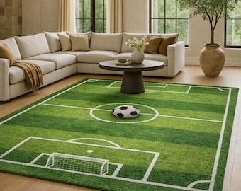 Alfombra infantil de campo de fútbol / Decoración de sala de juegos deportiva