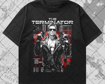 The Terminator Sci-Fi Action Vintage Cult Classic Movie Graphic Retro T-shirt
