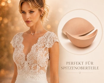Braut Pads zum Einnähen | BH Cups für Brautkleid mit und ohne Push Up | Brustpolster Hochzeit | Schaumstoff Cups | Dessous Zubehör |  Haut