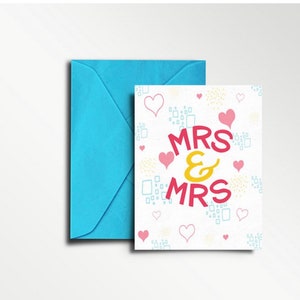 Mrs & Mrs - Wedding Card | woman + woman, LGBTQIA, love is love