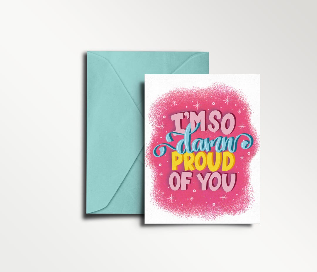 I'm so Damn Proud of You - Greeting Card - Etsy