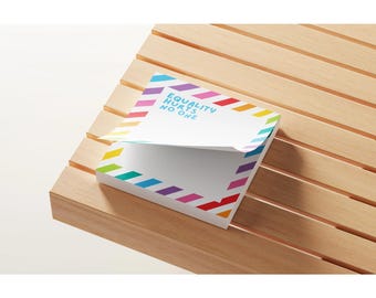 Equality Memo Pad Notepad Sticky Notes - Equality Hurts No One - PRIDE - Rainbow