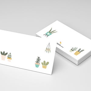 Mini Notes/Tiny Notecards - Plants Flat Cards - Lunch Notes - Enclosure cards - Gifts for Her