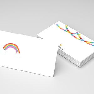Mini Notes/Tiny Notecards - Rainbow Flat Cards - Lunch Notes - Enclosure cards - Gifts for Her