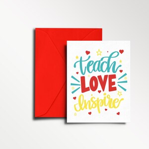 Card for Teacher Teacher Card Teacher Appreciation Card Thank You Teacher Card End of Year Teacher Card
