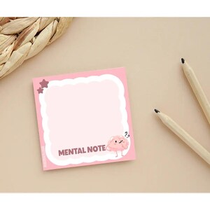 Brain Notepad Memo Pad Sticky Notes, Mental Note, Office Stationary ...