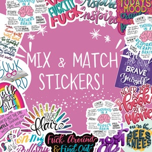 Mix und Match Beliebige Sticker - Wähle dein eigenes Sticker Pack