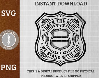 Back the Blue PNG – Law Enforcement Western Badge