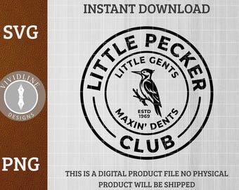 Explicit Little Gents Vector | Woodpecker Club T-Shirt Design | Funny Snark SVG PNG