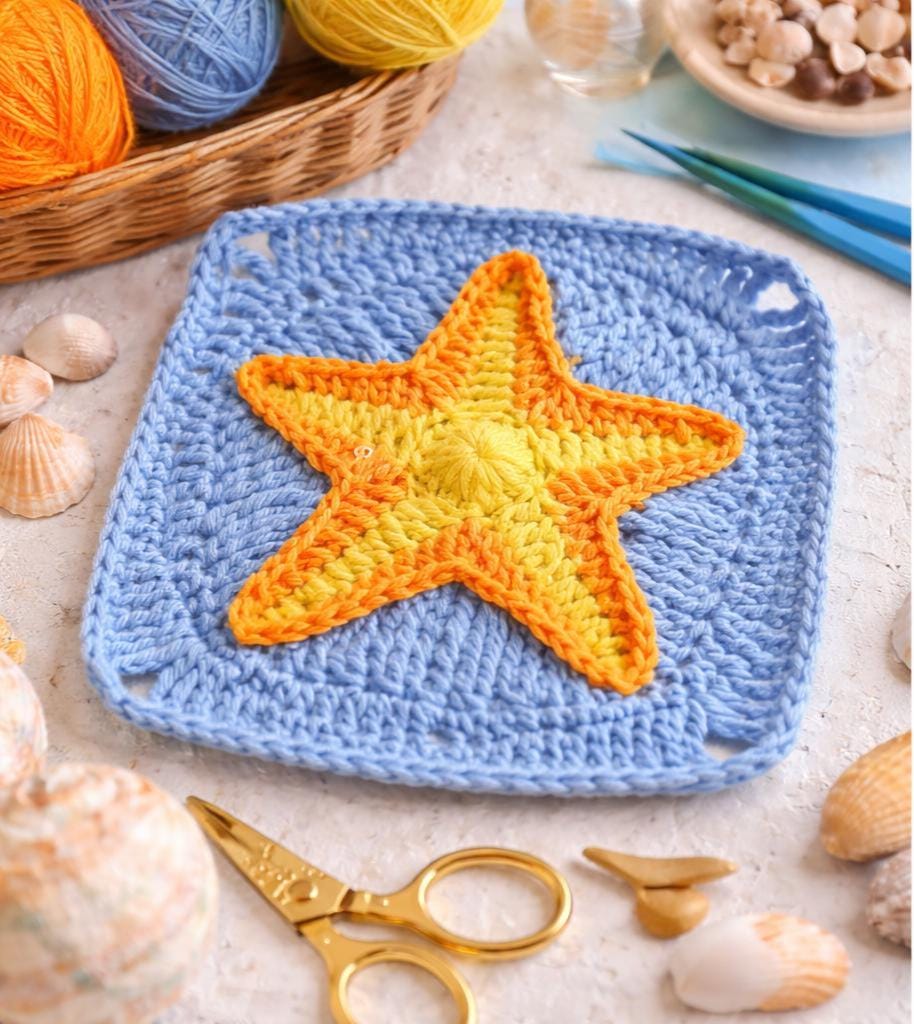 Beach Theme Granny Square - Etsy