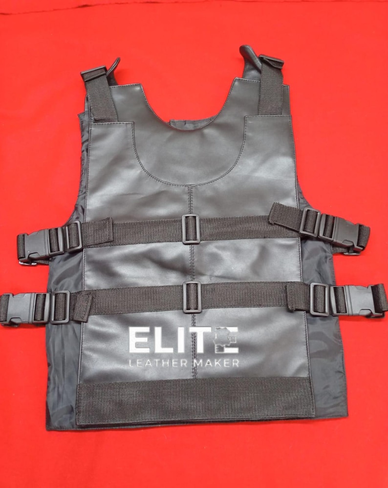 Handmade Punisher Skull Leather Vest