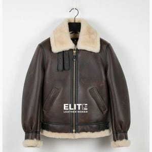 Leon Kennedy RE4 brown Bomber Shearling Jacket