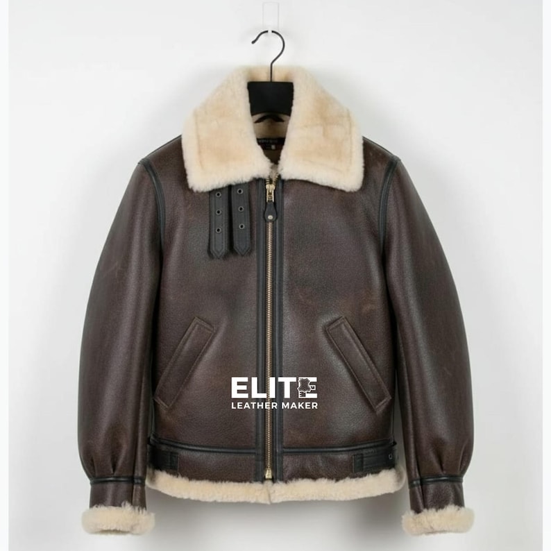 Leon Kennedy RE4 brown Bomber Shearling Jacket