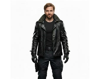 Leon S Kennedy RE9 Leather Jacket | Resident Evil Requiem Black Cosplay Costume