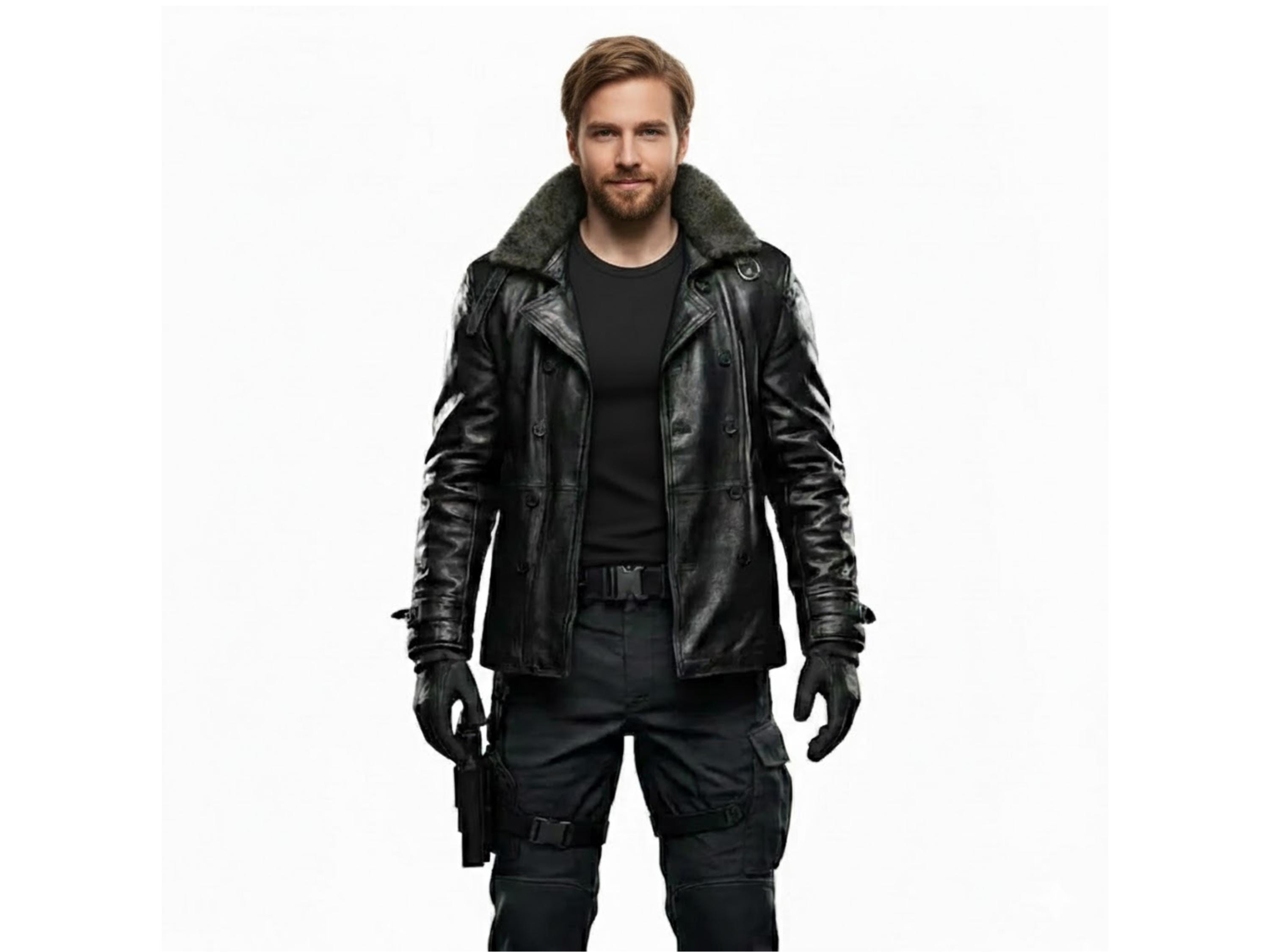 Leon S Kennedy RE9 Leather Jacket | Resident Evil Requiem Black