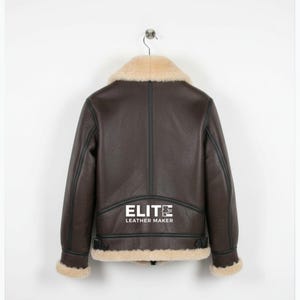 Leon Kennedy RE4 brown Bomber Shearling Jacket