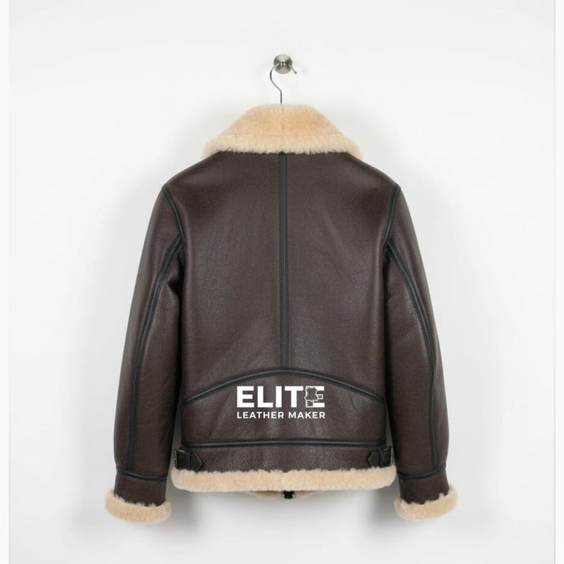 Leon Kennedy RE4 brown Bomber Shearling Jacket