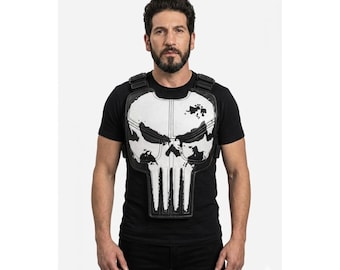 Chaleco táctico con calavera de The Punisher / Armadura de cosplay de piel de oveja