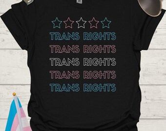 Unisex Stars T-Shirt Trans Rights