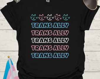 Unisex Cats T-Shirt Trans Ally