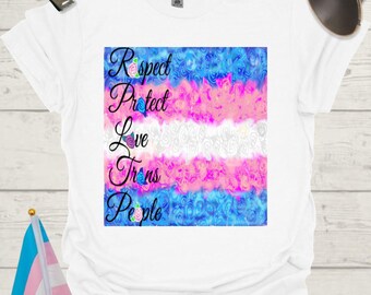 Unisex T-Shirt Love Trans People Pride Flag