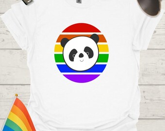 LGBT Pride Sphere Cute Panda T-Shirt