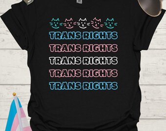 Unisex Cats T-Shirt Trans Rights