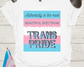 Unisex T-Shirt Authenticity Trans Pride Flag