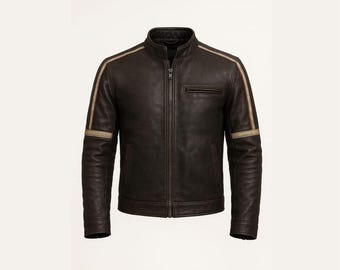 TRAPPERヴィンテージレザージャケット 古着 TRAPPER スイングトップタイプ 中綿入り レザーブルゾン メンズM