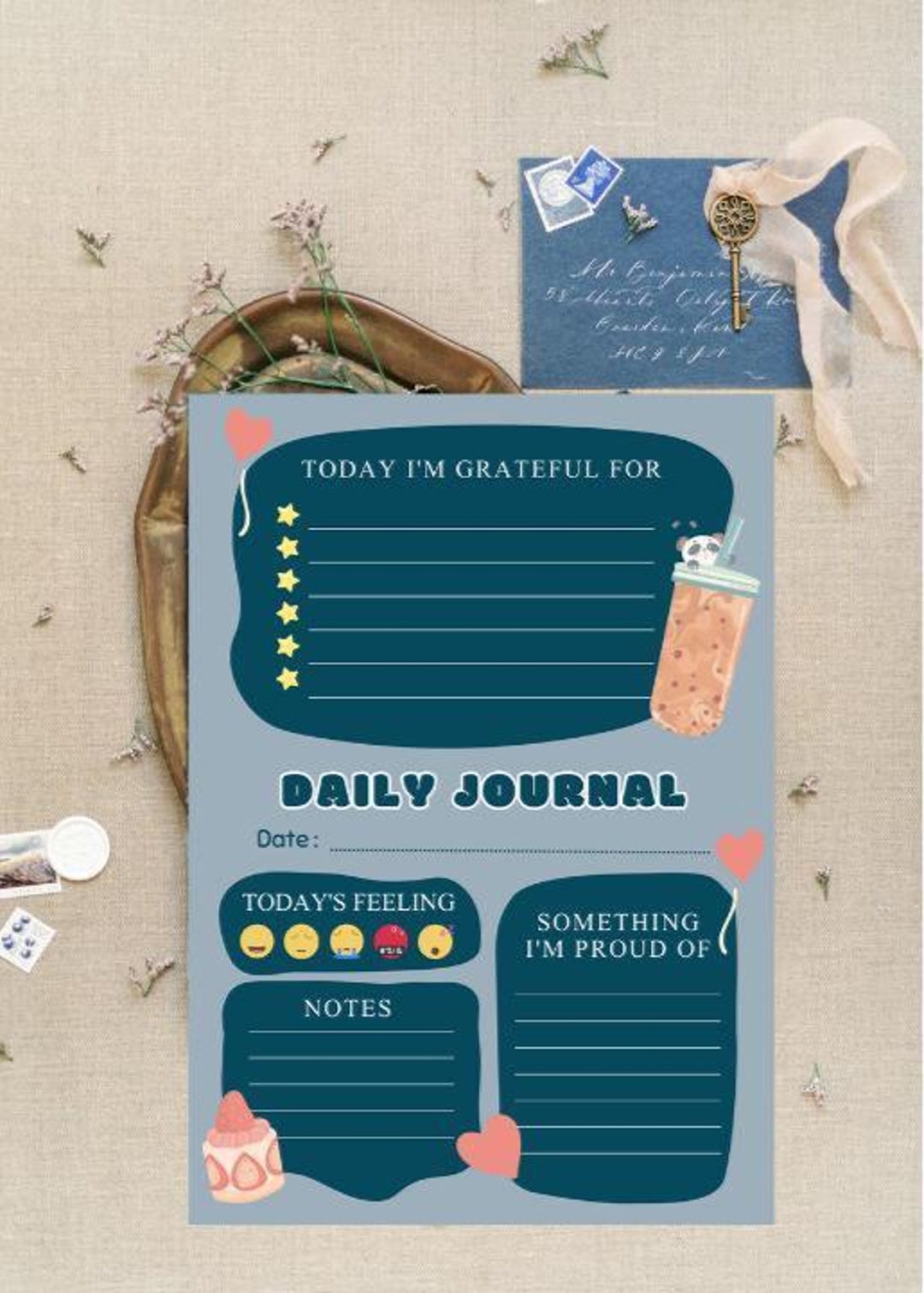Kids Daily Writing Journal | Gratitude & Activity Prompts (PDF Pattern ...
