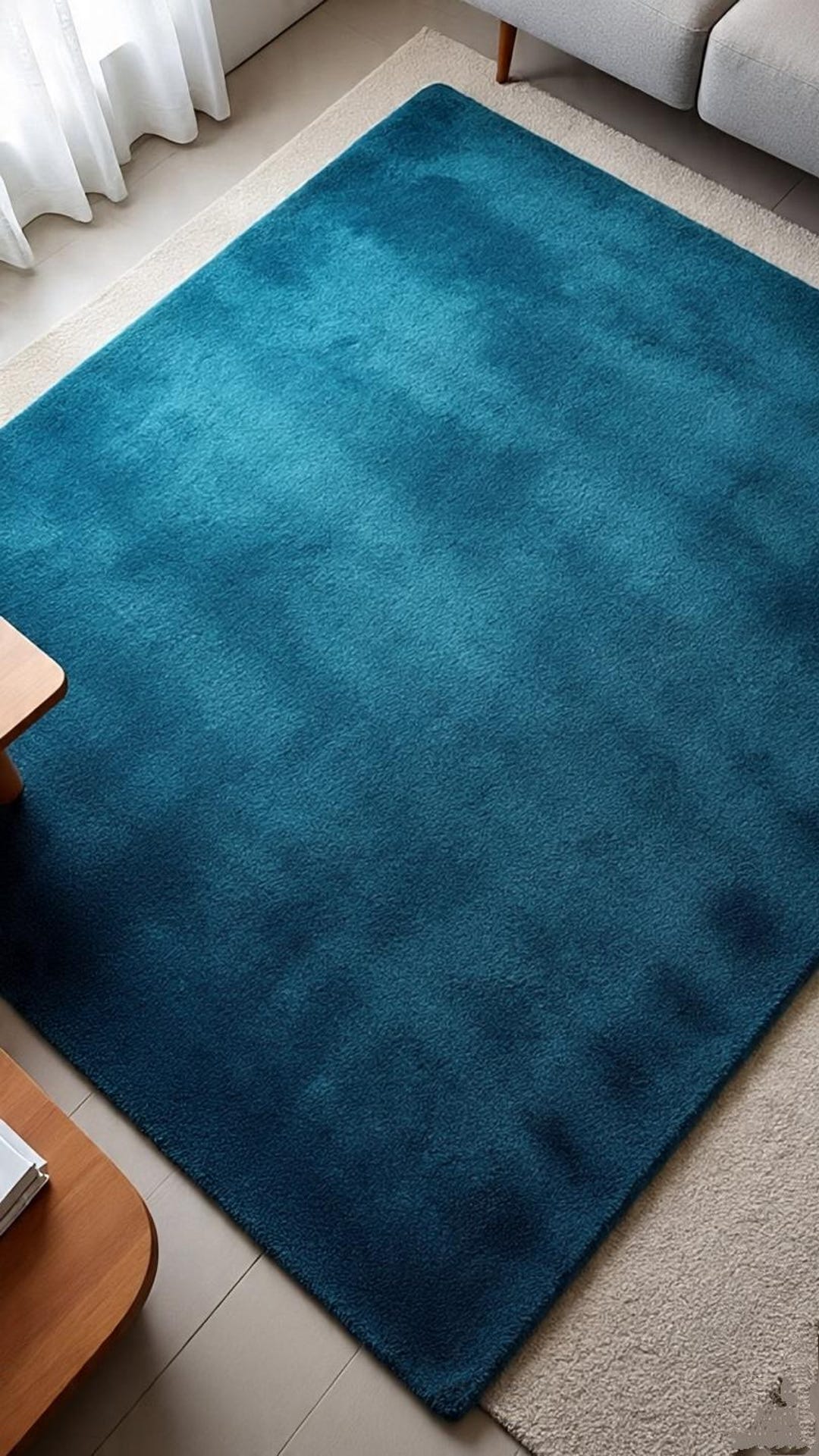 Blue Carpet Handmade Rug - Etsy