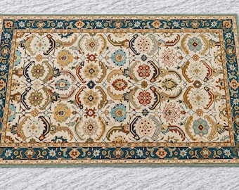 Traditional Floral Area Rug  Vintage Persian Style Rug