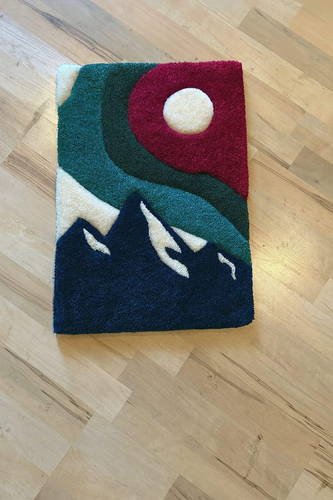 Hand Made Tufted Carpet and Rug Mountain Landscape Tufted Rug – Nature ...