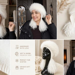 White Fluffy Beret - Etsy display picture 1