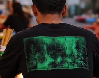 Reiher Vogel Shirt Japanisch Edo Kacho ga Art Inspiriert T-Shirt