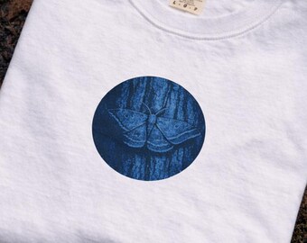 Midnight Moth Vintage T-Shirt - Minimal Nature Graphic Tee