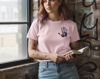 Handabdruck Kunst T-Shirt, Grafik Shirt, sinnvolles Geschenk