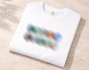 Opal Abstraktes T-Shirt, schillerndes Farbgrafik-T-Shirt