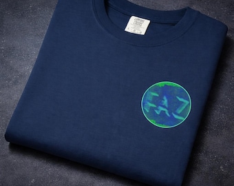 Aurora Borealis Minimal Grafik T-Shirt | Nordlichter kosmisches Tee